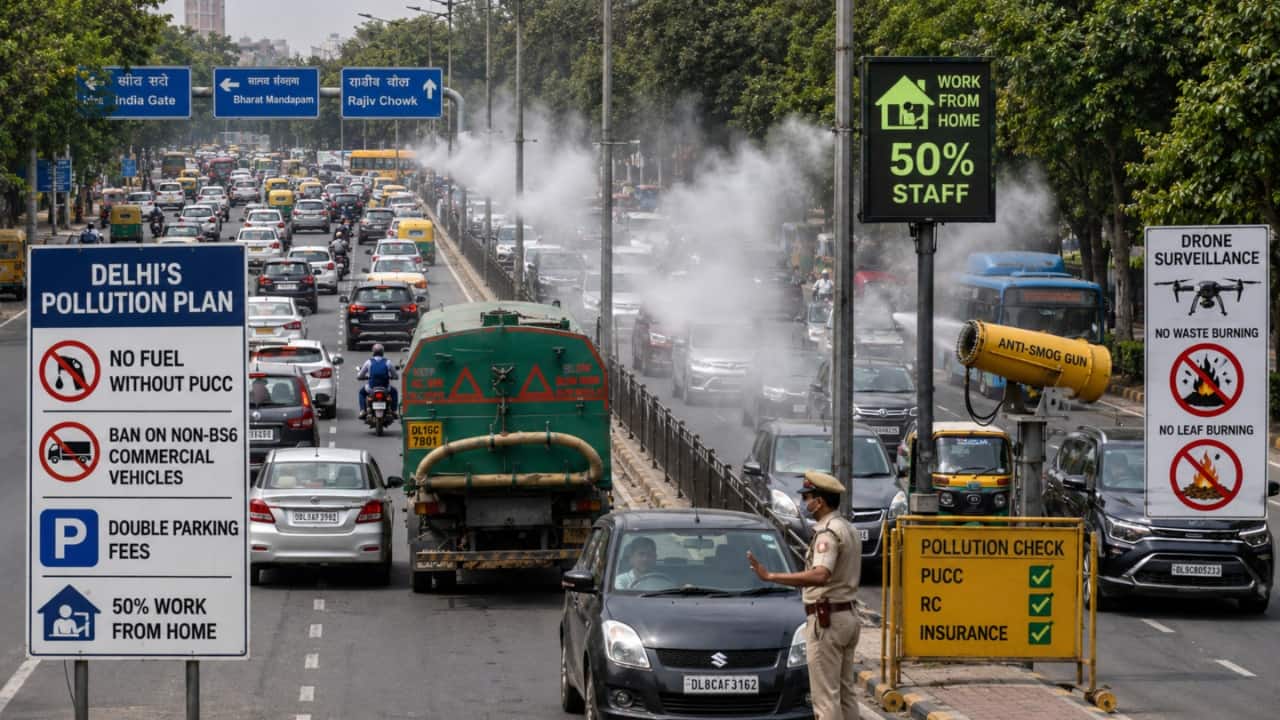 Delhi`s pollution plan: Double parking fees, no fuel without PUCC, and 50% work from home