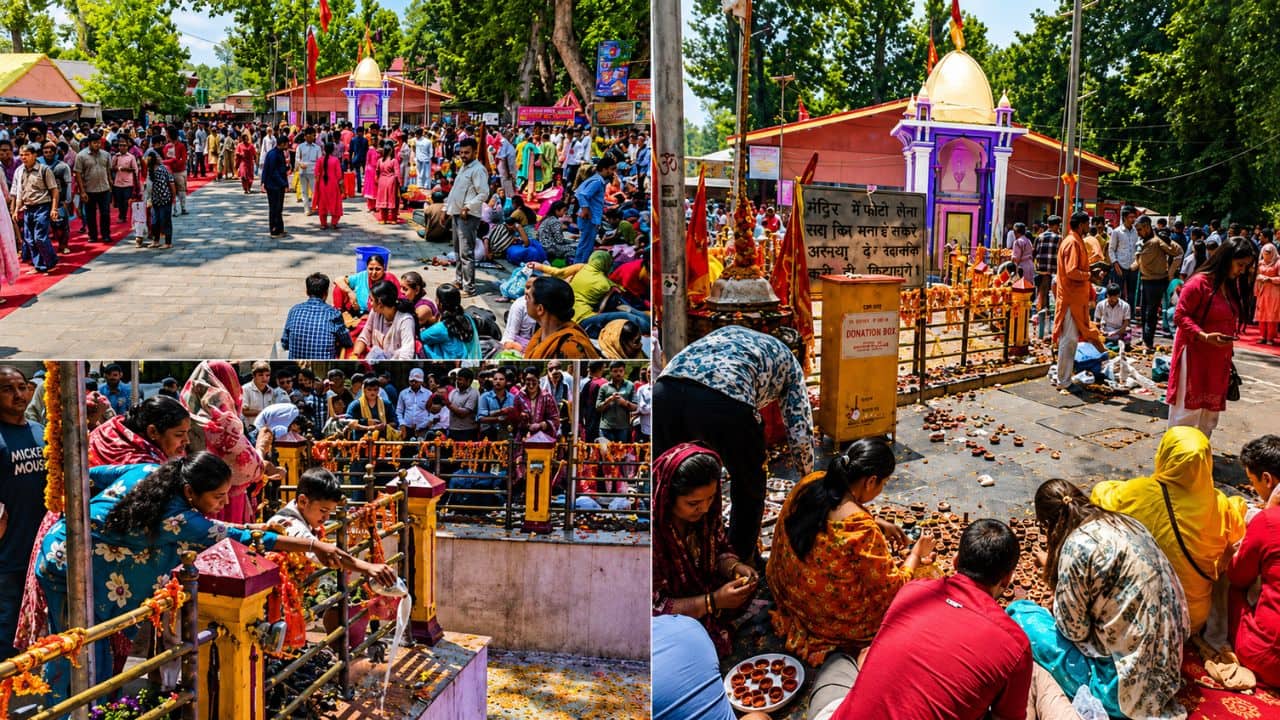 Jammu and Kashmir: Thousands throng Mata Kheer Bhawani temple in Tulmulla, highest footfall since 1990