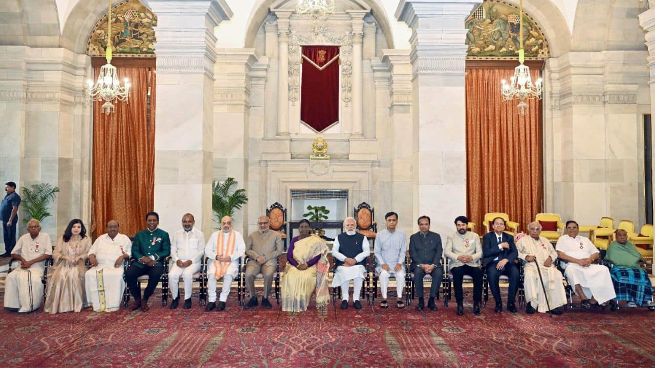 From music legends to tribal custodians: President Murmu honours India`s finest at 2026 Padma awards ceremony
