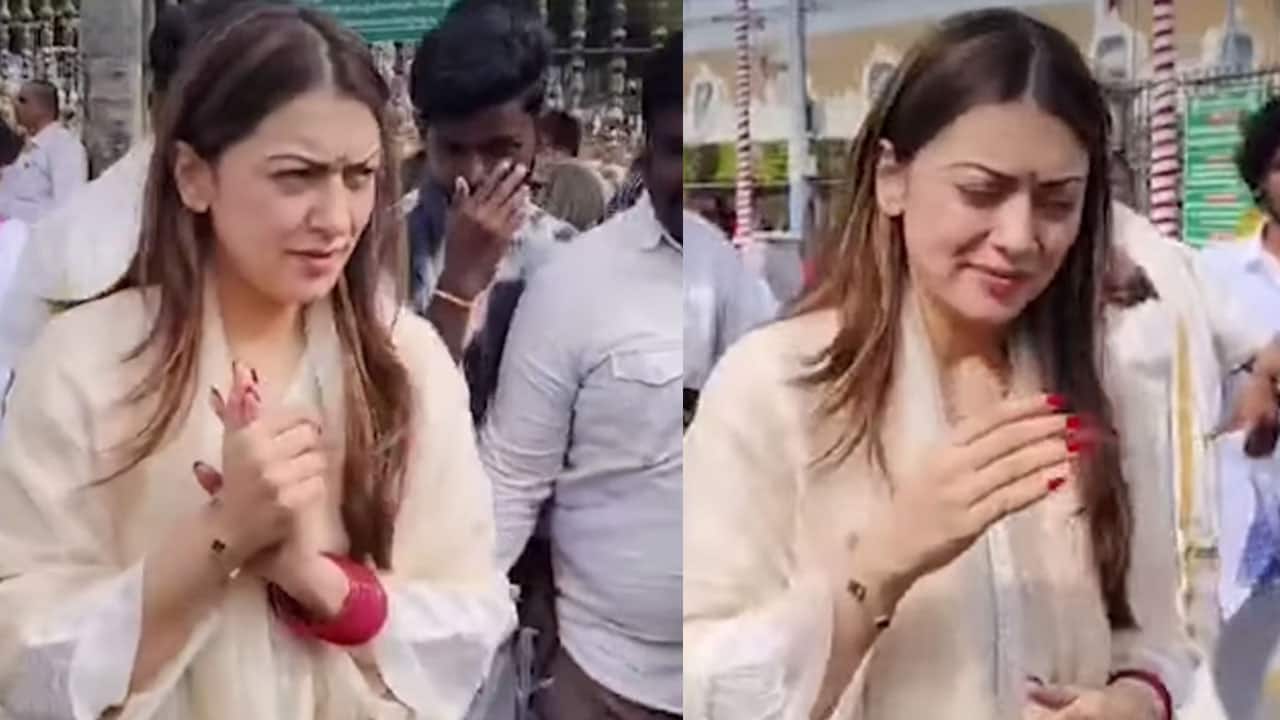 Hansika Motwanni visits Tirupati Temple, shares breathtaking morning glimpse