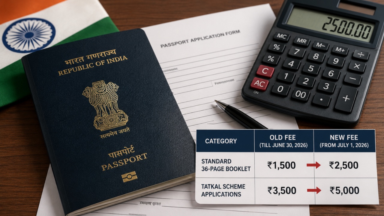 Indian passport fee hike 2026: Check revised costs for new applications and renewals after June 30 | India News | Zee News
