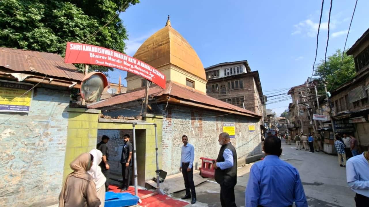 Srinagar`s ancient Anandishwar Bhairav temple revived: LG Manoj Sinha joins historic puja in Maisuma