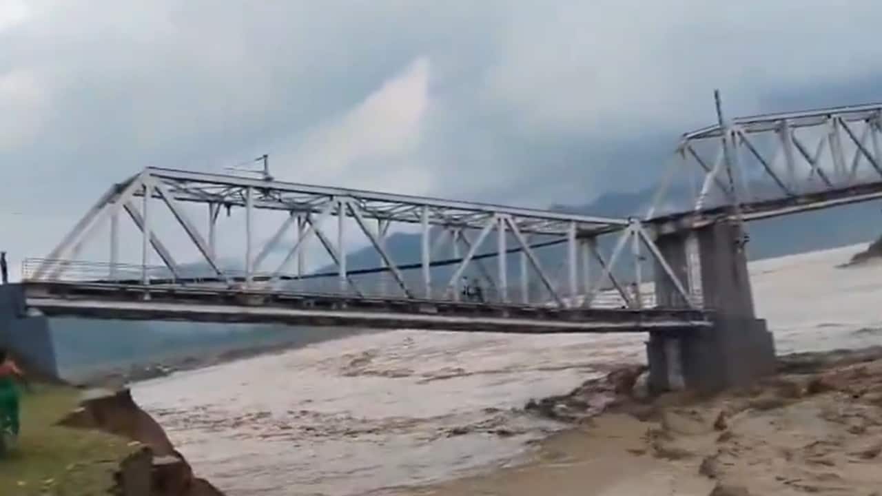 Assam: Railway bridge over Simen river in Dhemaji partially collapses following heavy rain