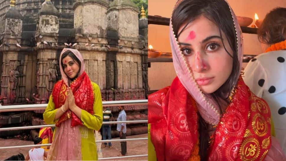 Uorfi Javed visits Kamakhya Temple days after denying religious conversion rumours