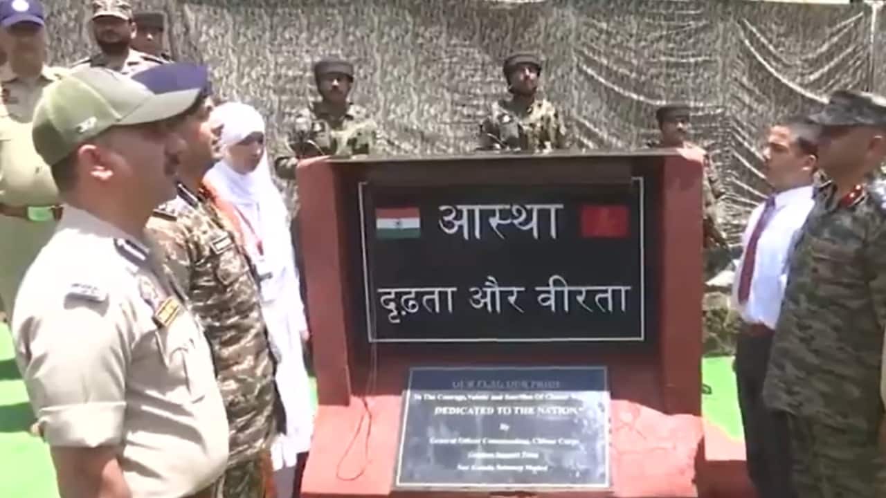 Indian Army`s Chinar Corps installs towering high-mast tricolour at Chandanwari