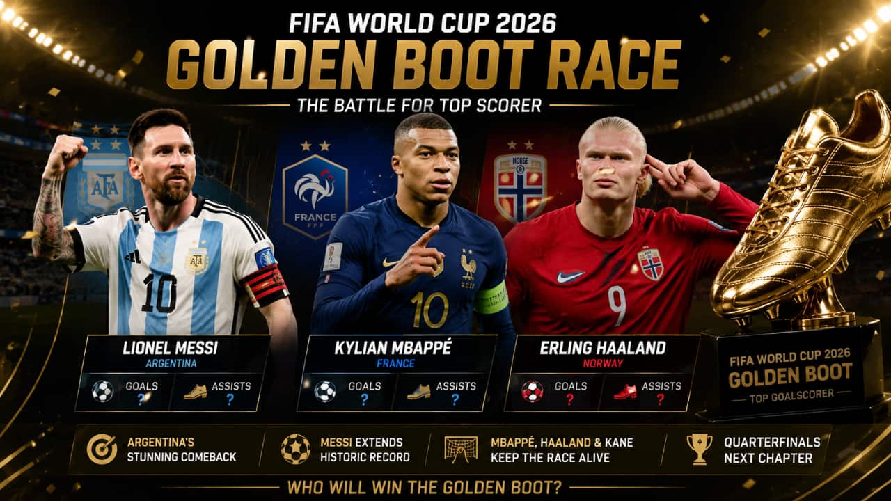 FIFA World Cup 2026 Golden boot race: Who leads the Top scorers after Round of 16?