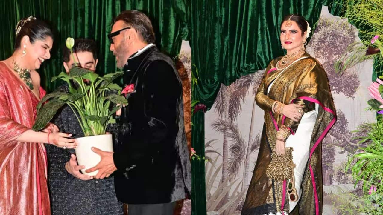 Inside Anshula Kapoor-Rohan Thakkar's wedding reception: Jackie Shroff's unique gift to Rekha's blessings to newlyweds