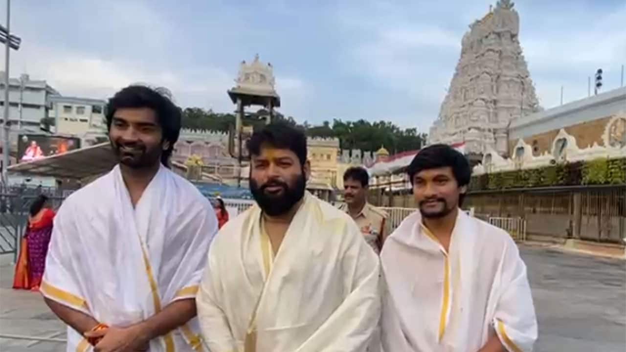 Music director Thaman S, actor Atharvaa Murali visit Tirupati temple, offer prayers