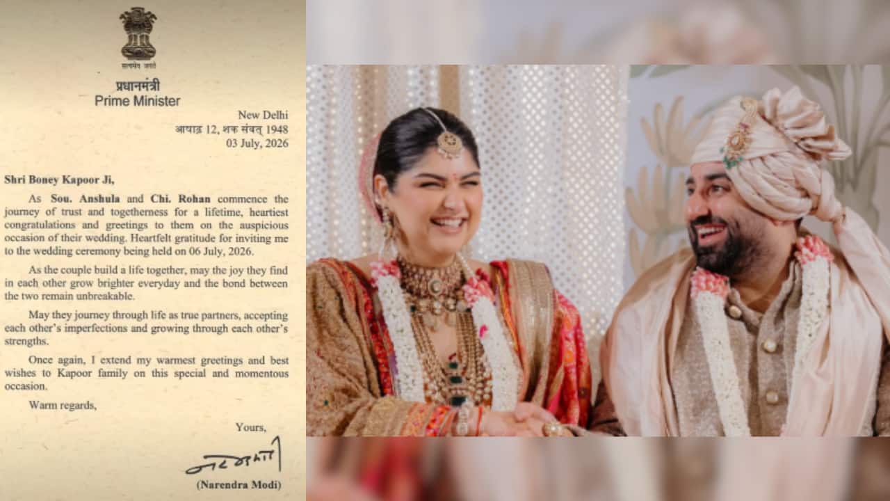 PM Modi congratulates newlyweds Anshula Kapoor and Rohan Thakkar; sends blessings to Boney Kapoor's family