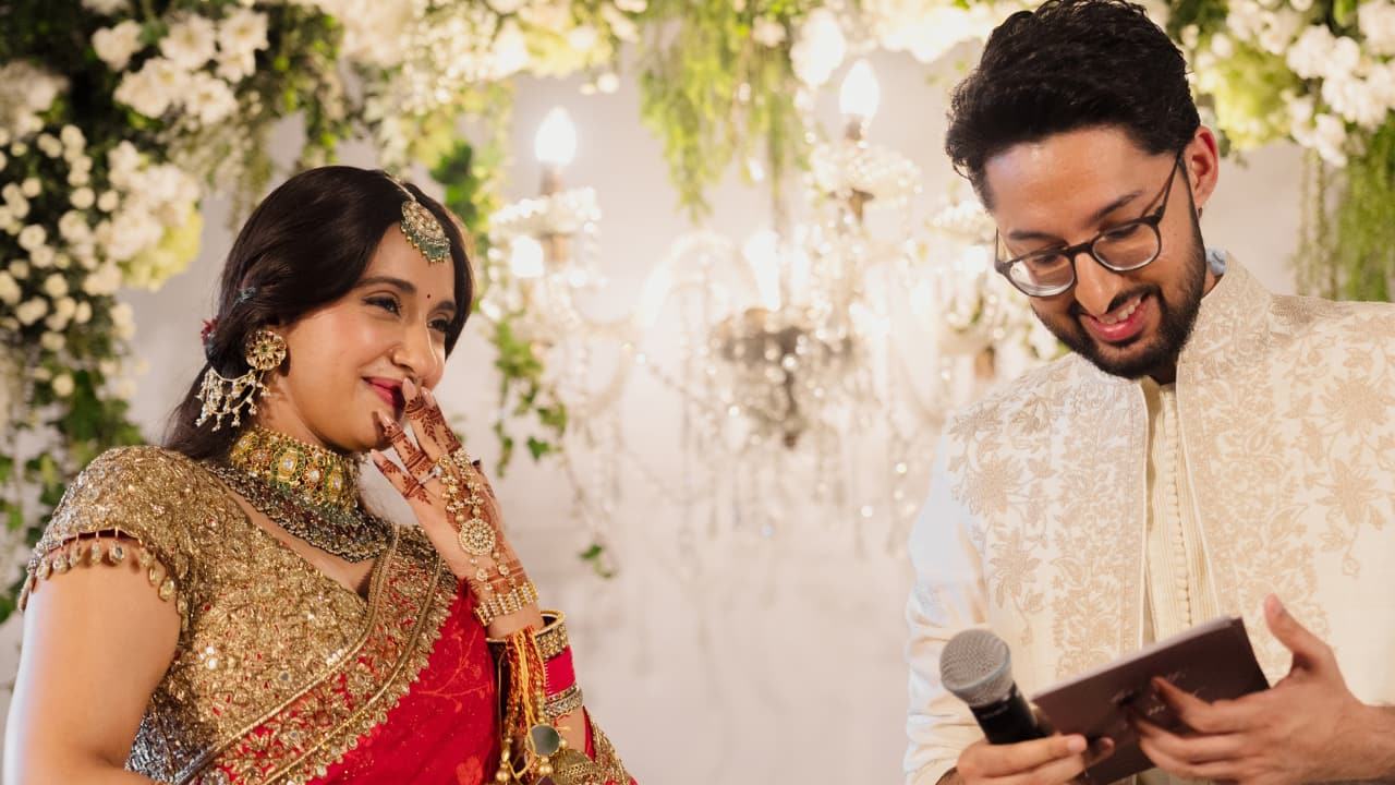 Actor Akansha Ranjan ties the knot with Filmmaker Sharan Sharma in an intimate sunset ceremony
