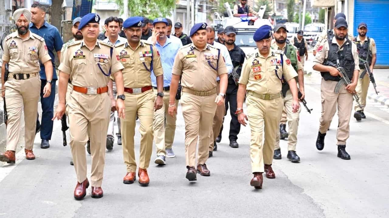 J&K: Police top brass review downtown Srinagar security arrangements for July 13 commemorations