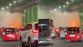Miracle escape: Car bursts into flames inside Dwarka Expressway tunnel | VIDEO 