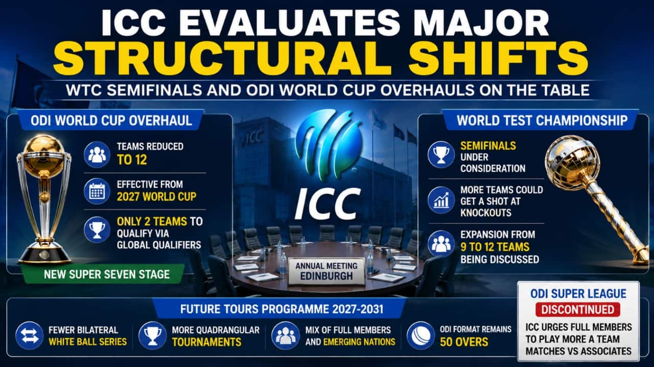 ICC planning WTC semifinals and 12-Team ODI World Cup? Proposed changes explained