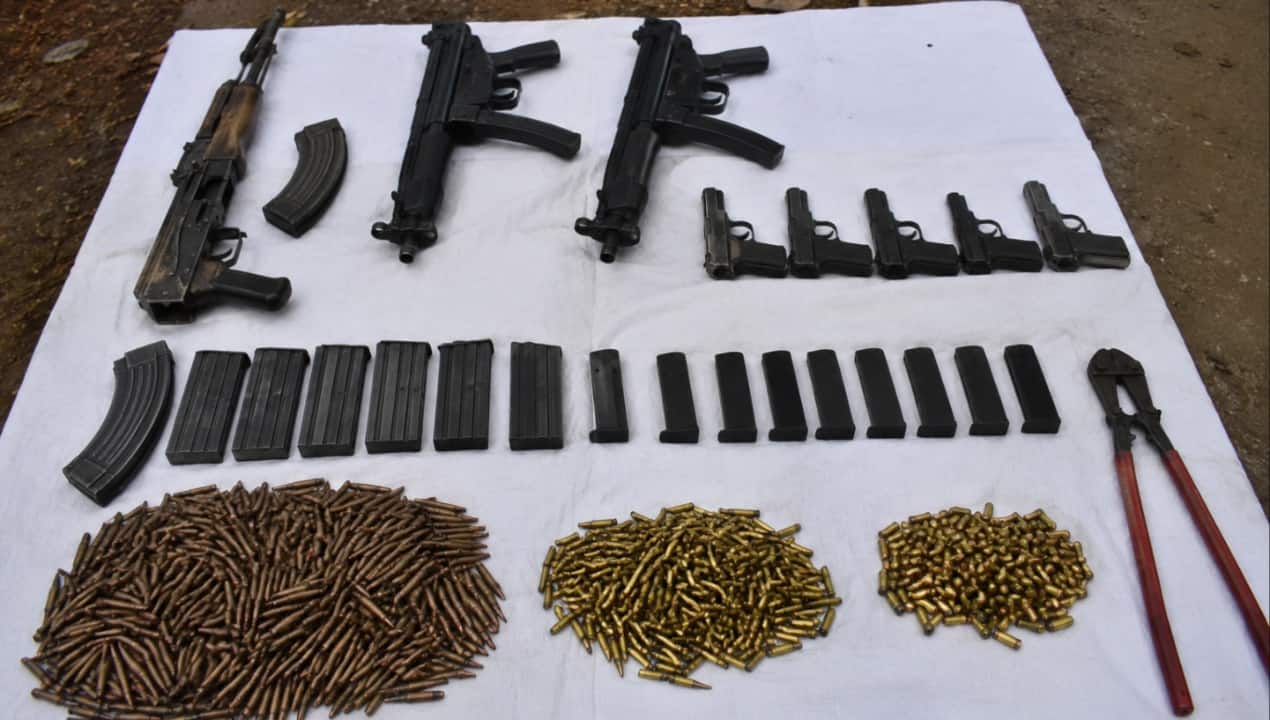 J-K: Security forces recover cache of arms, ammunition near LoC in Uri