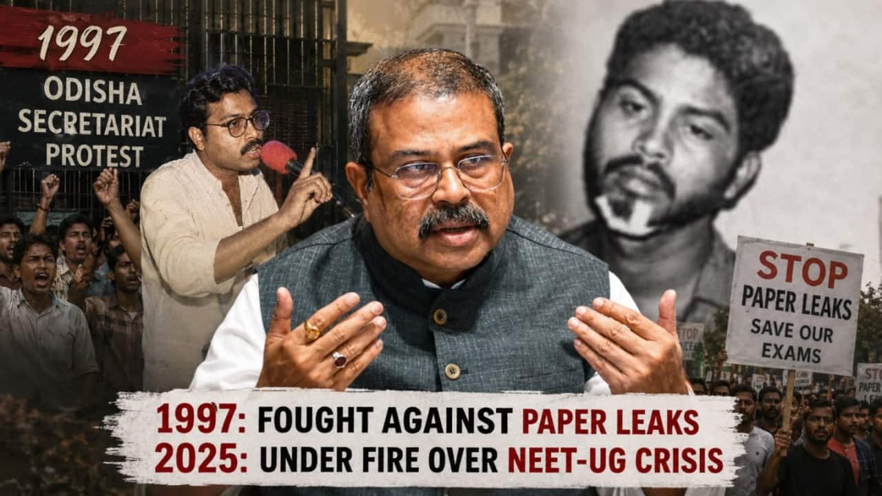 1997 anti-paper leak agitation resurfaces: How Dharmendra Pradhan once staged protests as an ABVP student leader