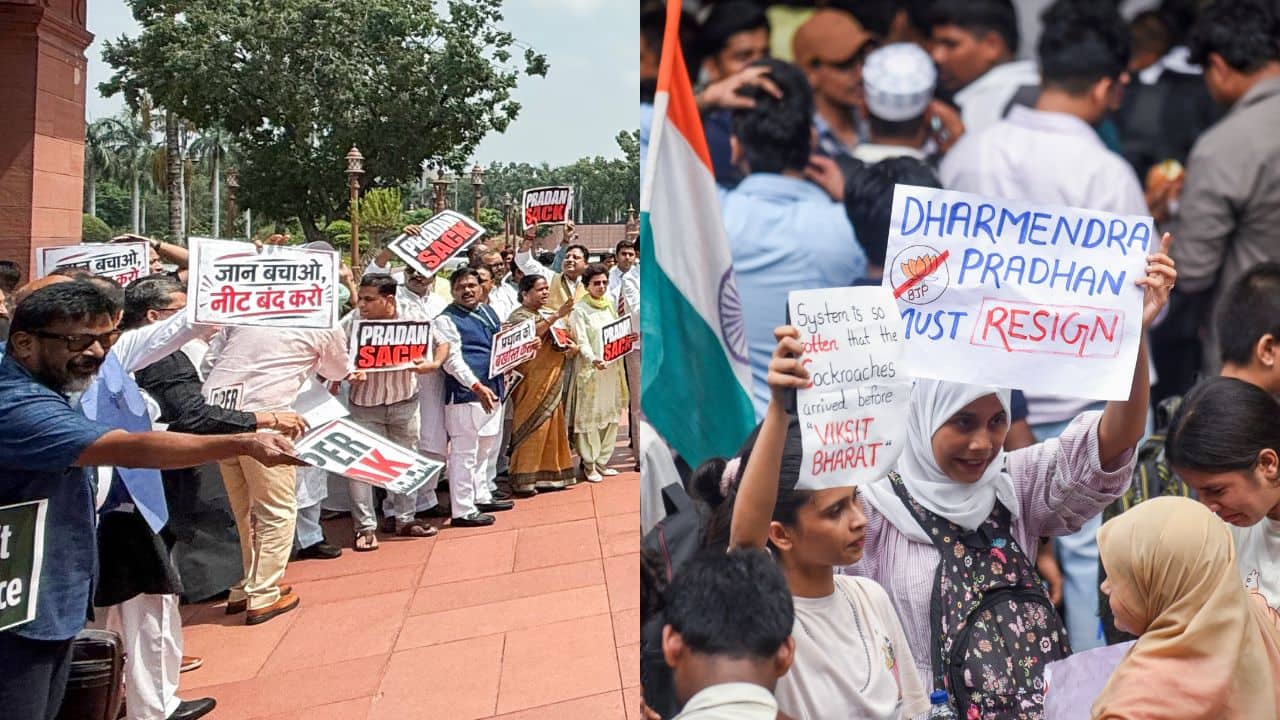 NEET paper leak row sparks face-off between NDA and INDIA bloc at Parliament