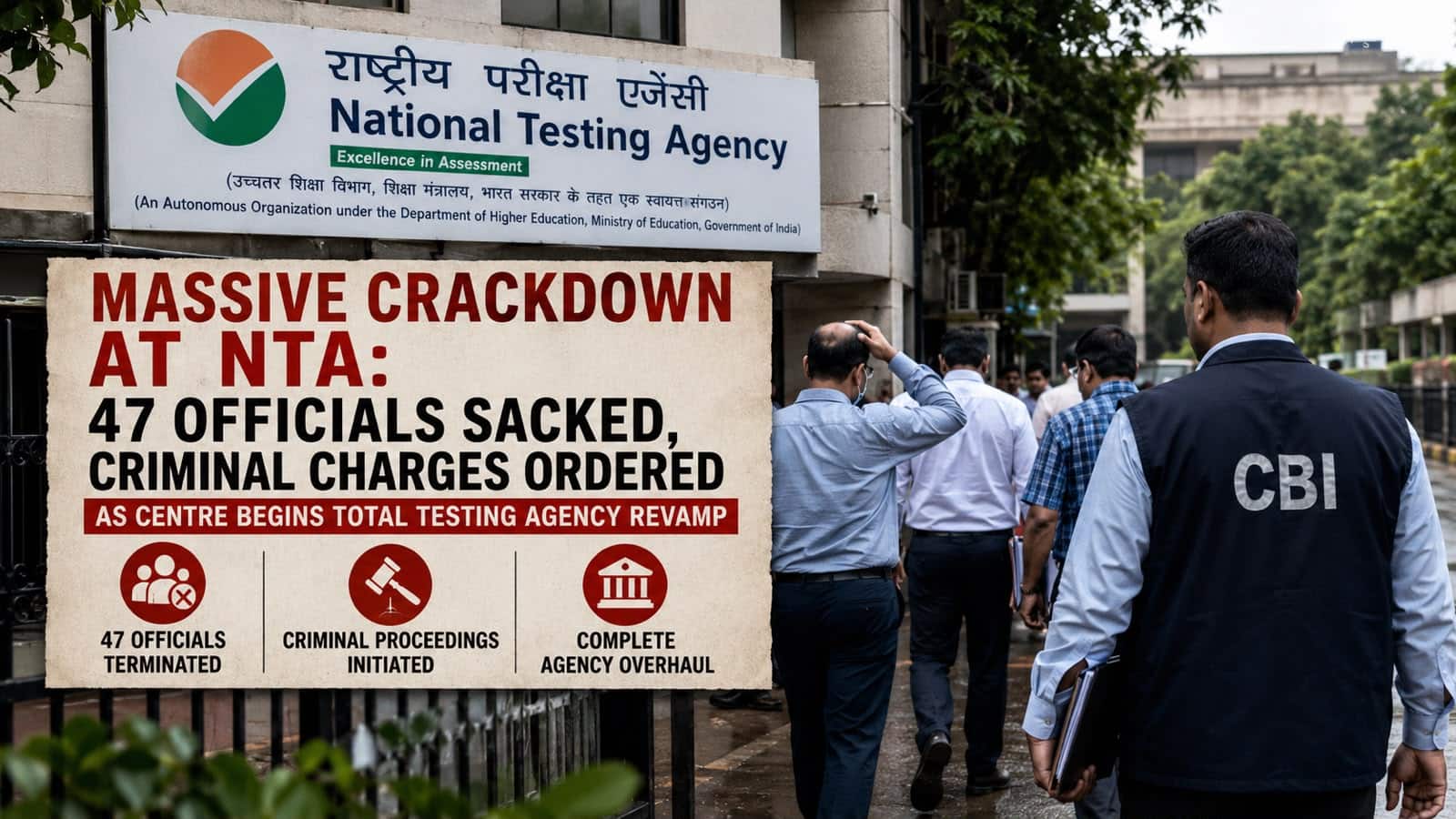 India sacks 47 NTA officials in exam reform