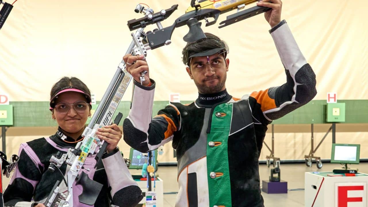 ISSF World Cup 2026: Sonam Uttam Maskar, Himanshu Dhillon win bronze in 10m Air Rifle Mixed Team event