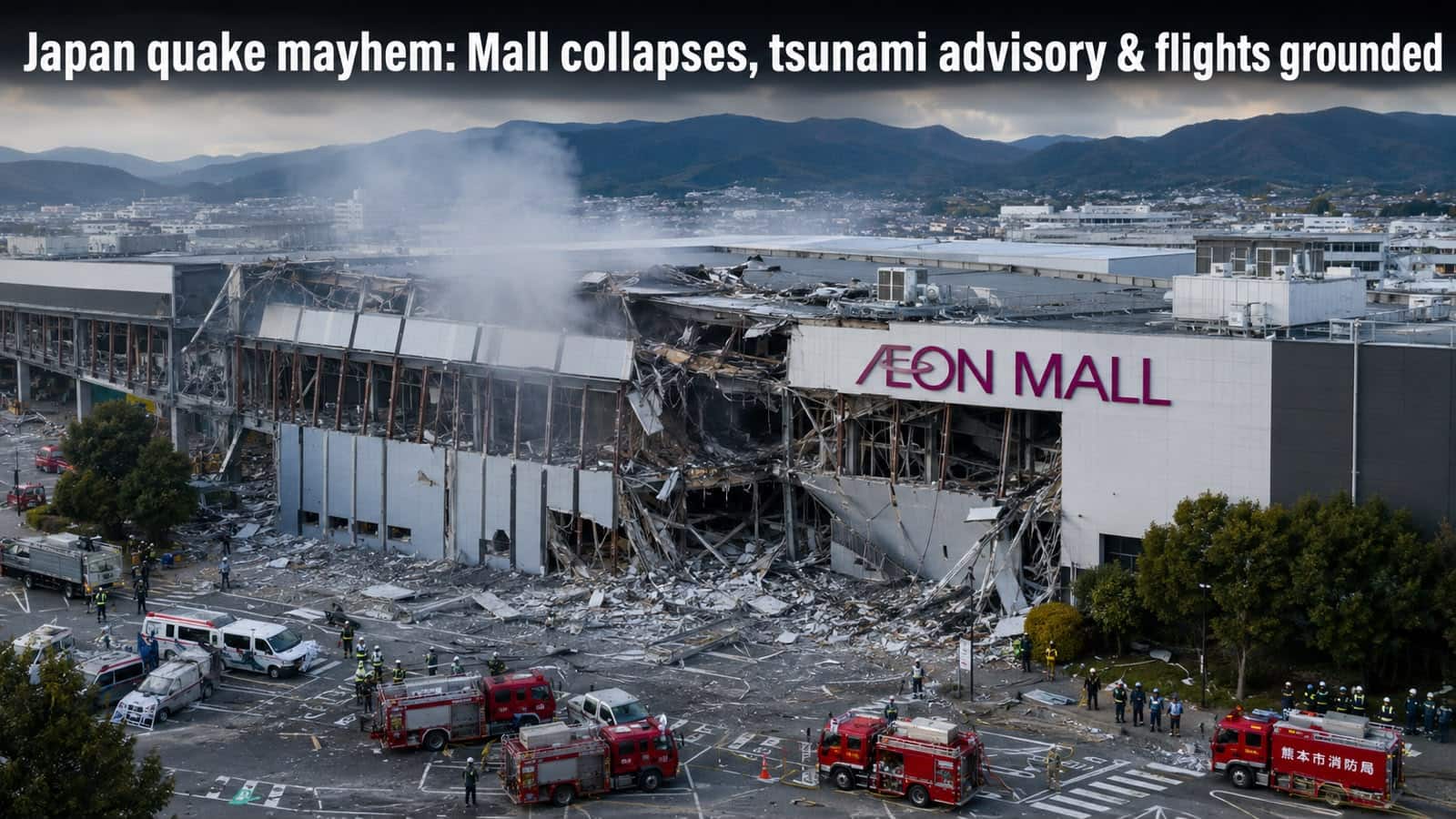 Japan quake mayhem: Mall floor collapses after tremors trigger blast; tsunami advisory & flights grounded | VIDEO