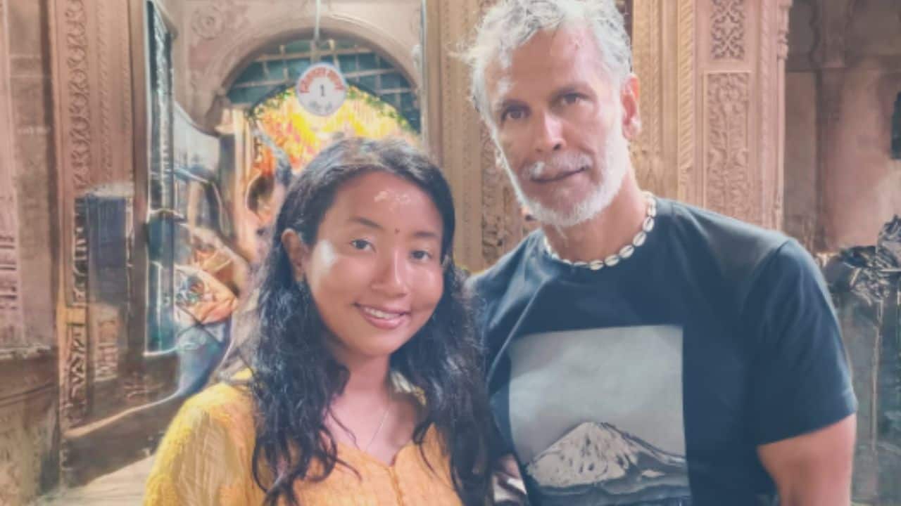 Ankita Konwar celebrates serene moments with Milind Soman by honouring ancient culture on Guru Purnima
