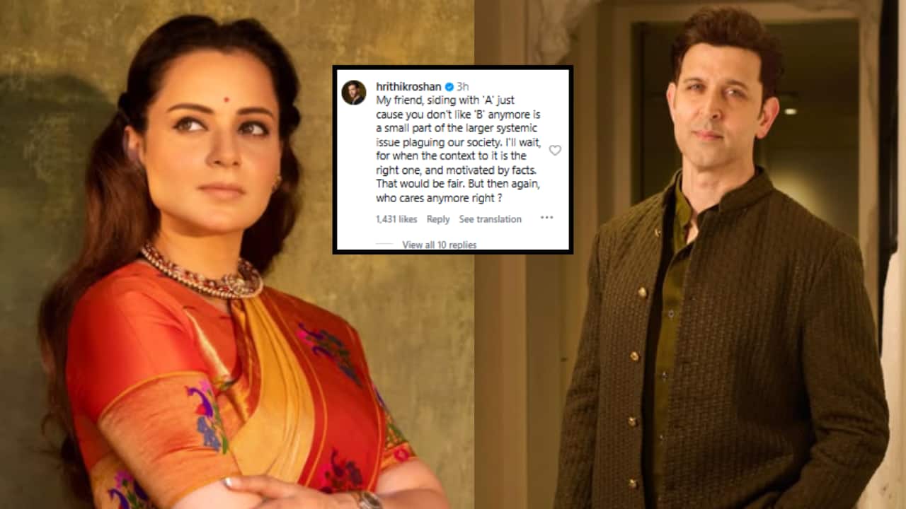 Hrithik Roshan reacts to viral 'Apologise to Hrithik' trend amid Kangana Ranaut backlash, 'Who cares anymore...'