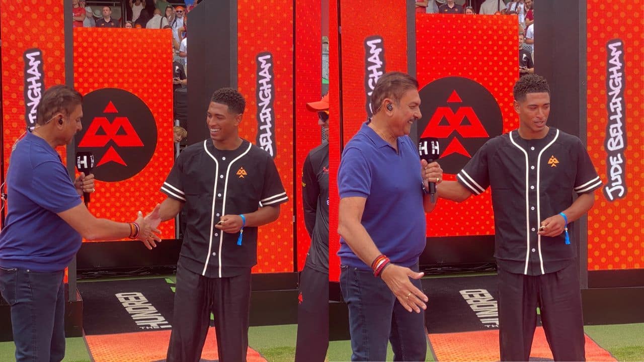 Jude Bellingham attends The Hundred clash, receives special welcome from Ravi Shastri at Edgbaston | Watch