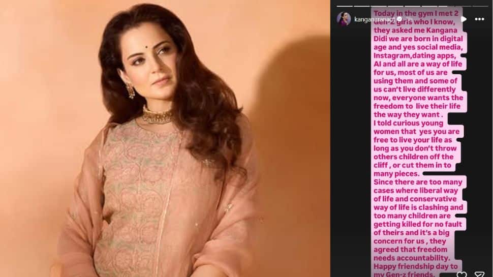 After ‘gutter generation’ row, Kangana Ranaut says she told Gen Z girls ‘freedom needs accountability’