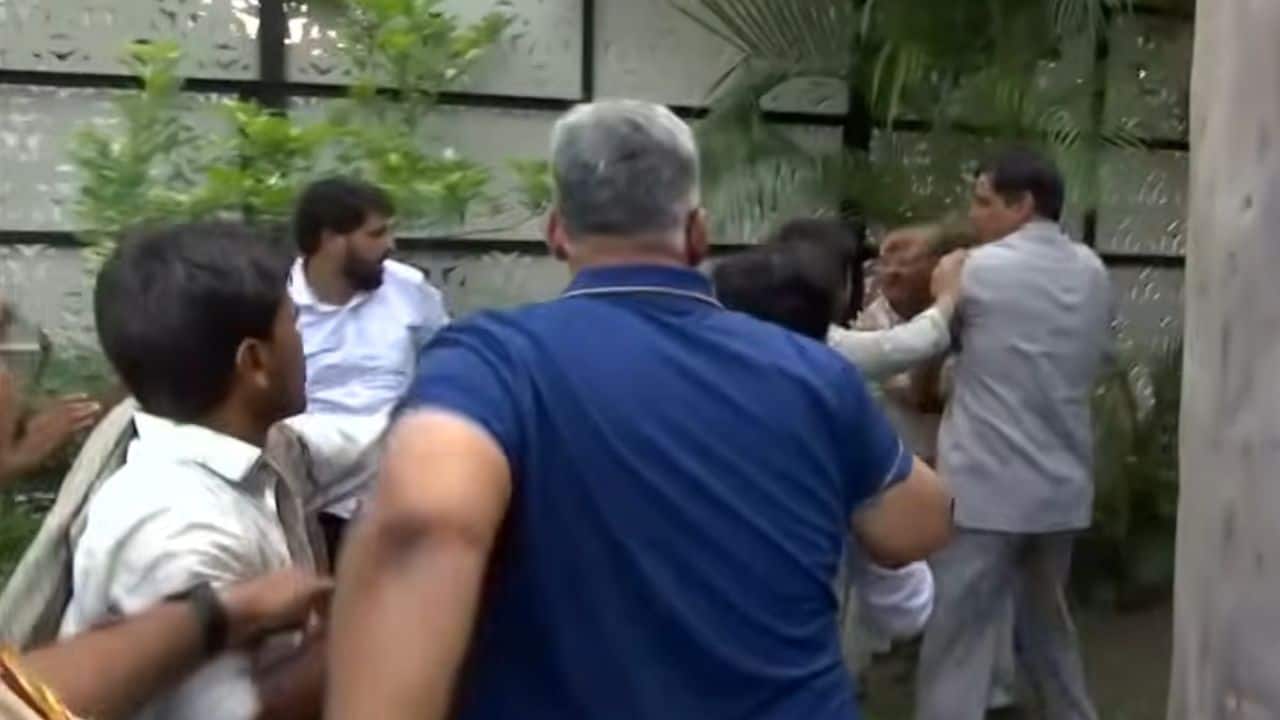 Ruckus erupts during Pappu Yadav’s press meet, leading to chaotic scenes