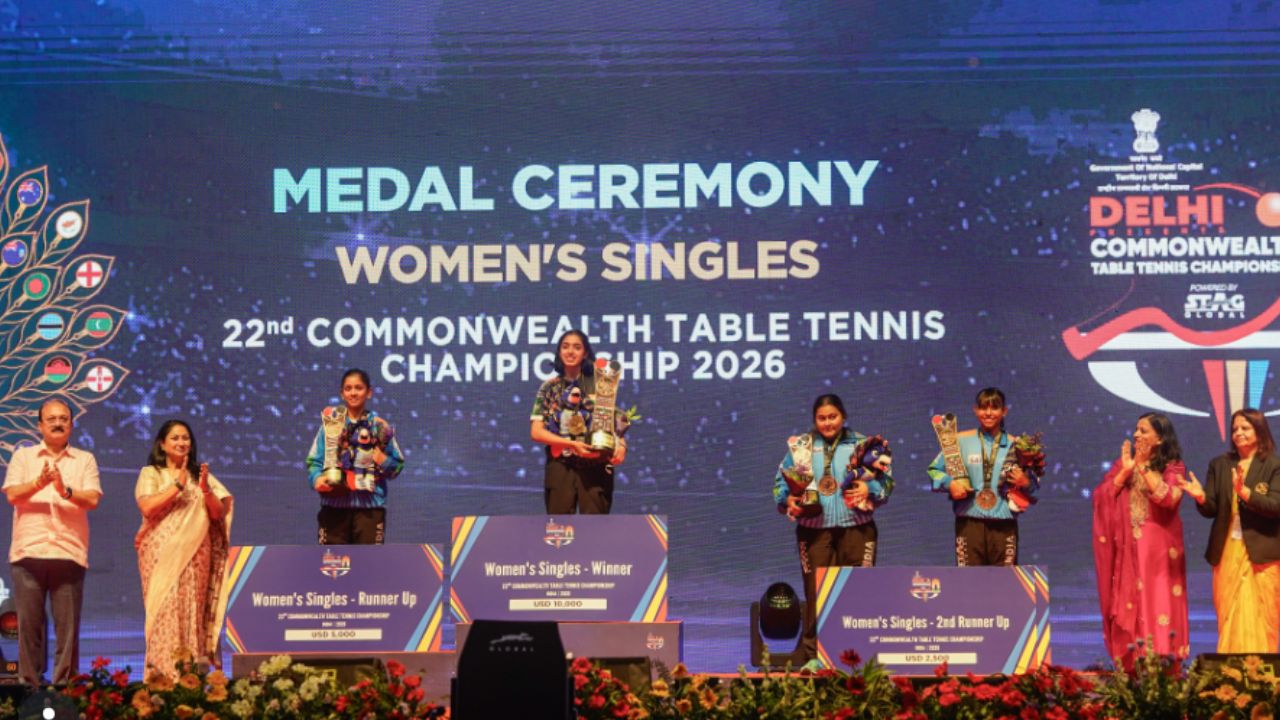 WATCH: Rekha Gupta, Ashish Sood attend Commonwealth Table Tennis Championships closing ceremony as India dominates medal tally WATCH: Rekha Gupta, Ashish Sood attend Commonwealth Table Tennis Championships closing ceremony as India dominates medal tally