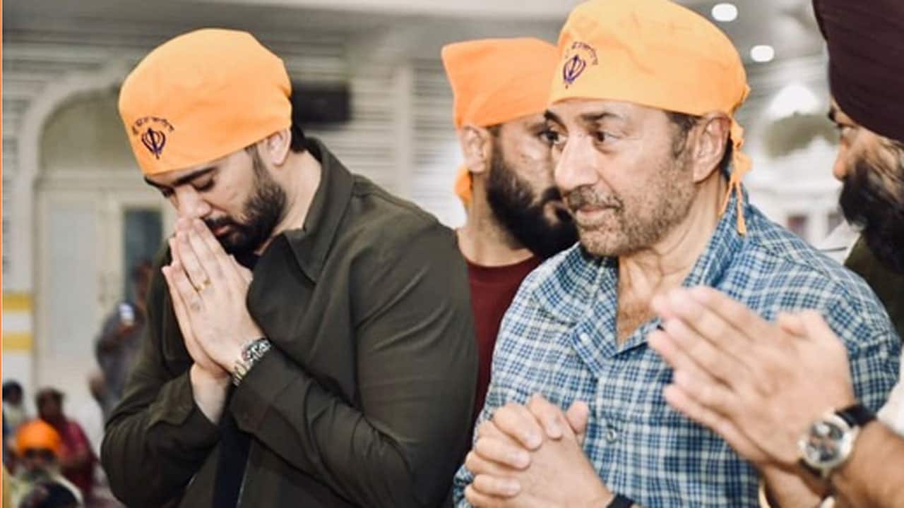 Sunny Deol and Karan Deol offer prayers at Takhat Sri Harimandir Ji Patna Sahib ahead of Batwara 1947 release