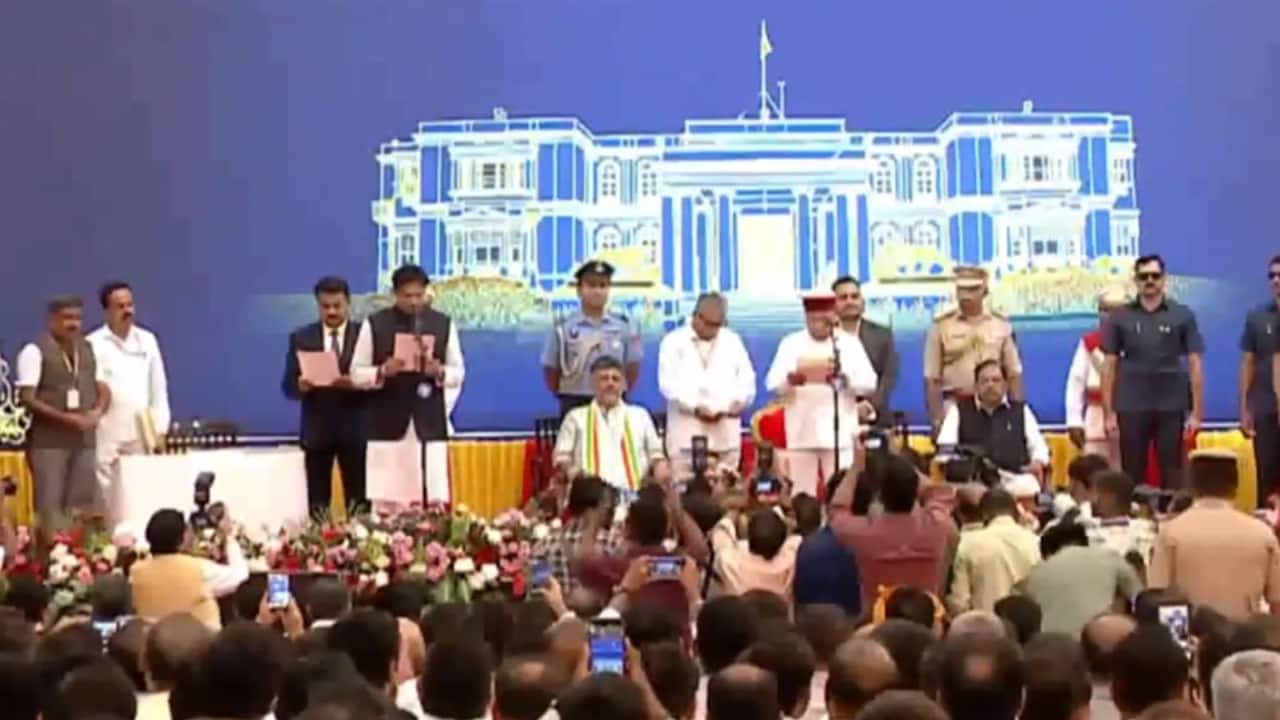 Karnataka Cabinet expansion: 20 new MLAs take oath in Shivakumar`s government