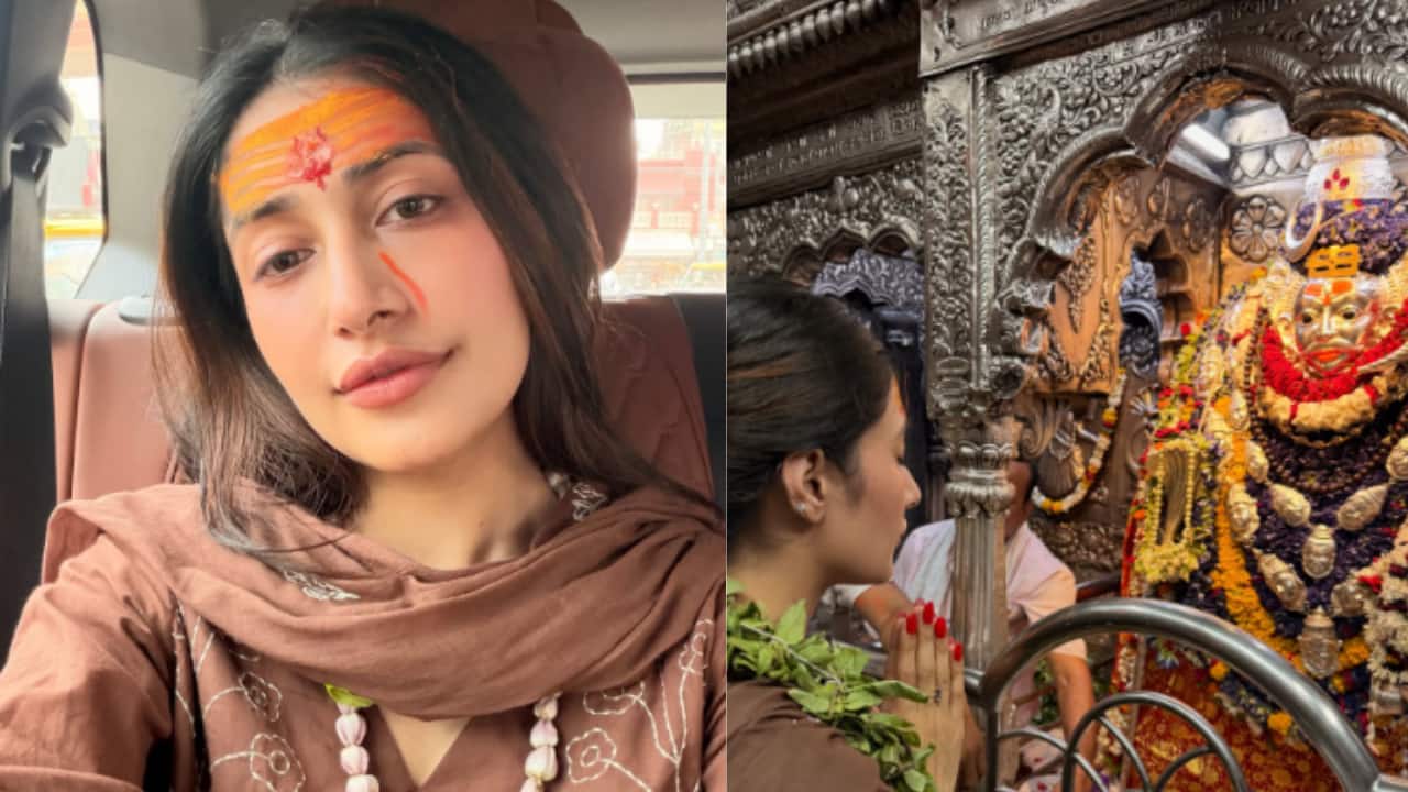 Dhanashree Verma offers prayers at Kashi Vishwanath on first Sawan Somwar