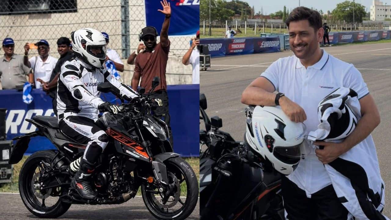 Watch: MS Dhoni rides superbike at Madras International Circuit, Video goes viral