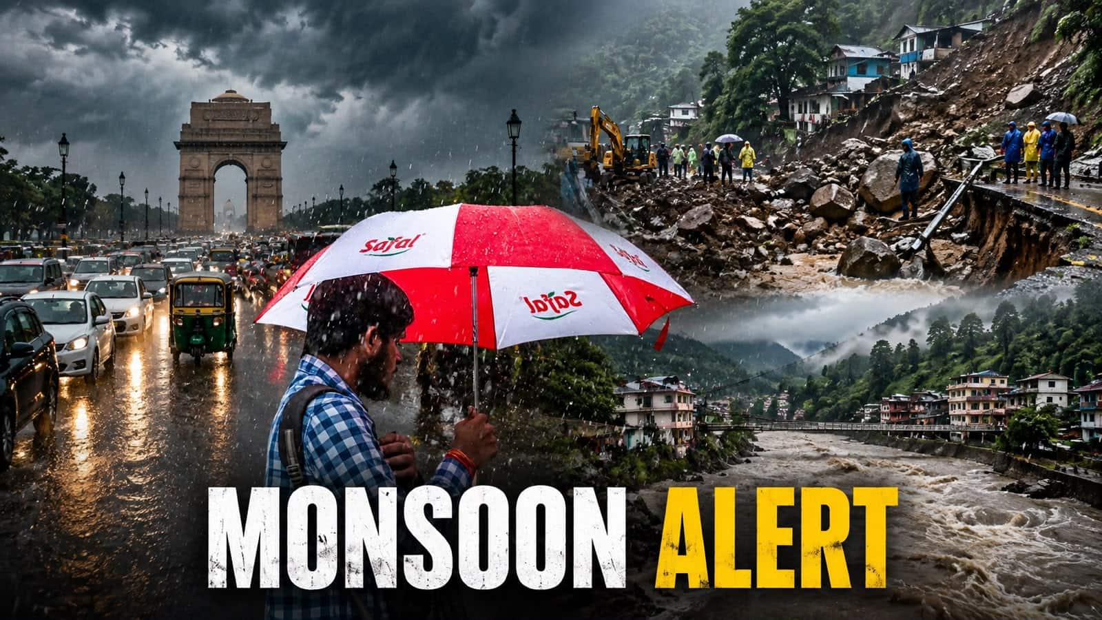 North India monsoon alert: Rain batters Delhi-NCR rush hour; 64 dead, 14 landslides reported in Himachal Pradesh