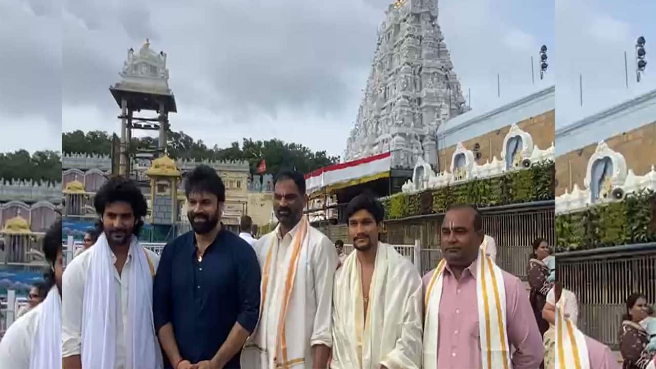 Aadi Saikumar, Ashwin Babu visit Tirupati temple, offer prayers at Sri Venkateswara Swamy's abode
