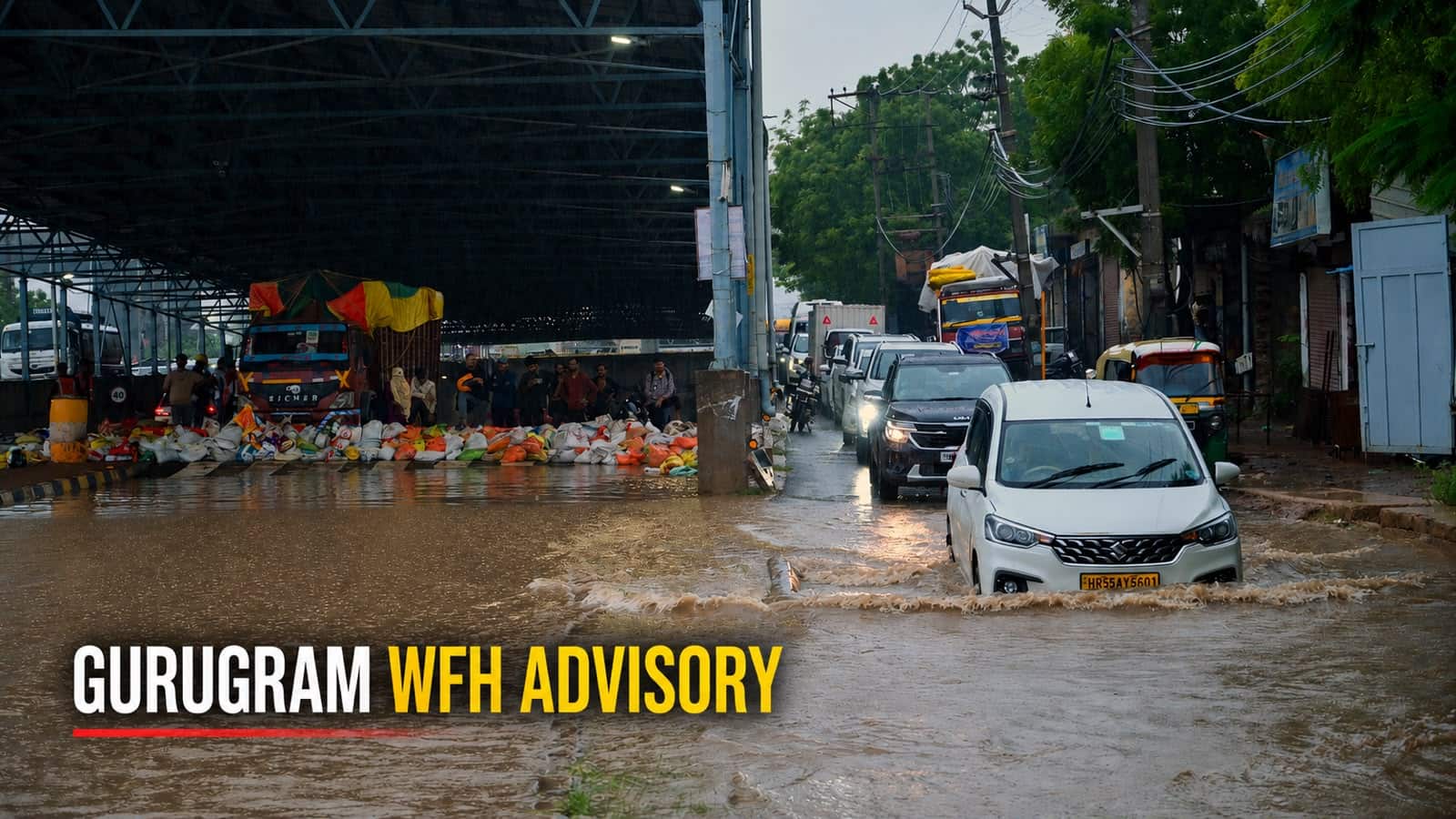 Gurugram WFH advisory: Heavy rain triggers severe waterlogging; corporate offices asked to switch to work from home