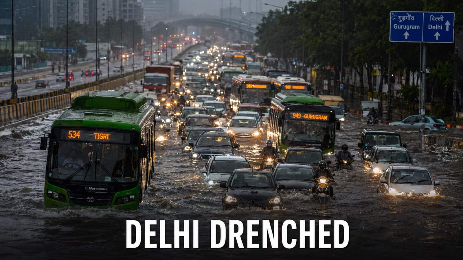 Delhi rain breaks 15-year August record: Heavy downpour submerges roads across Delhi-NCR; IMD issues weather alert