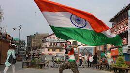 Tricolors and 'Vande Mataram' echo at Srinagar's Lal Chowk clock tower on 80th Independence Day