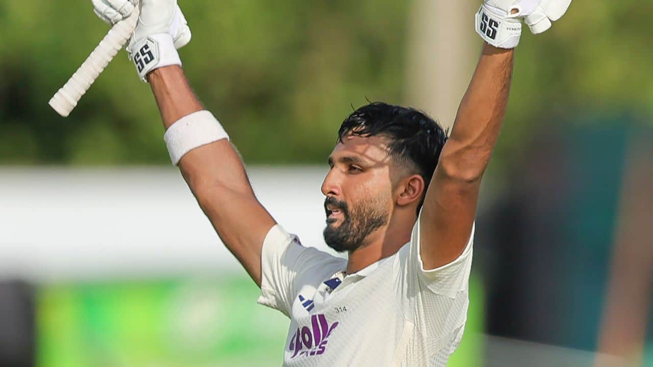 Padikkal maiden ton puts India in command on Day 1