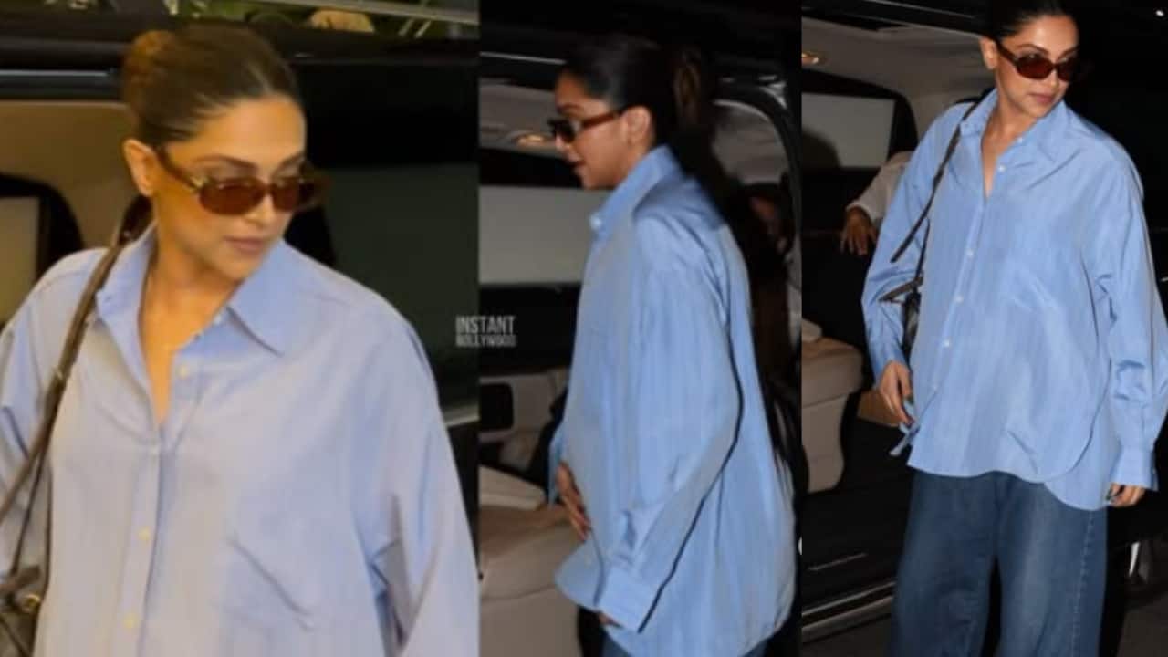 Pregnant Deepika Padukone spotted at Mumbai airport; Ranveer Singh accompanies expectant mom