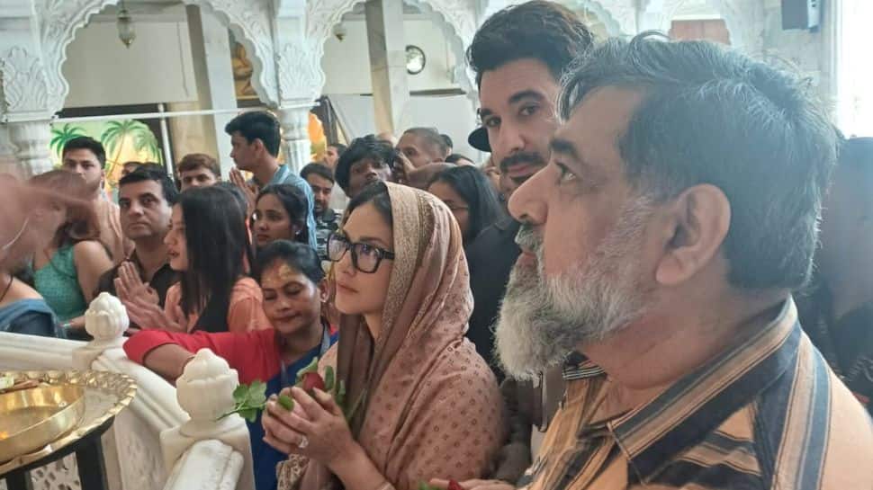 Sunny Leone seeks blessings at ISKCON temple with husband Daniel Weber