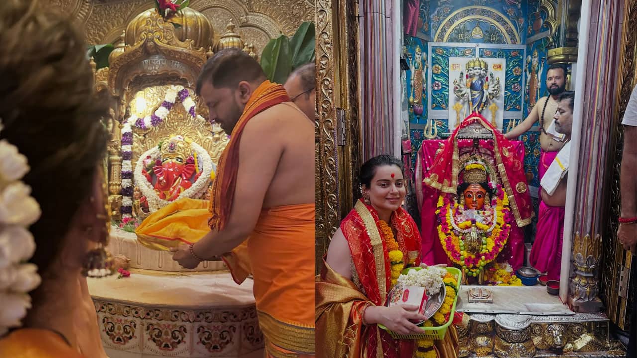 Kangana Ranaut offers prayers at Siddhivinayak, Mumba Devi temples after performing Rudra Abhishek on Nag Panchami