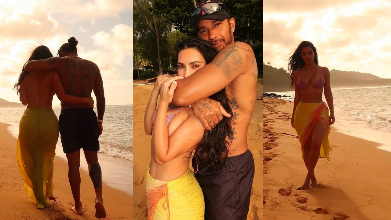 Kim Kardashian-Lewis Hamilton holiday photos go viral as couple shares beach moments Kim Kardashian-Lewis Hamilton holiday photos go viral as couple shares beach moments