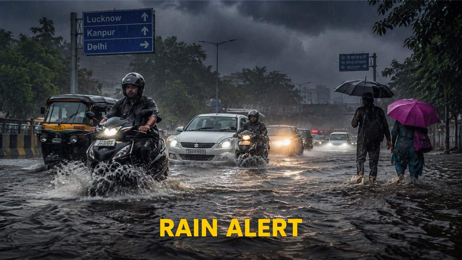 IMD weather update: Heavy rain alert across UP, MP, and hill states active through August 24