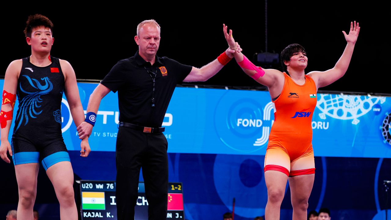 Kajal Dhochak wins second straight U20 World Wrestling title; Tanu Sharma, Savita take silver Kajal Dhochak wins second straight U20 World Wrestling title; Tanu Sharma, Savita take silver