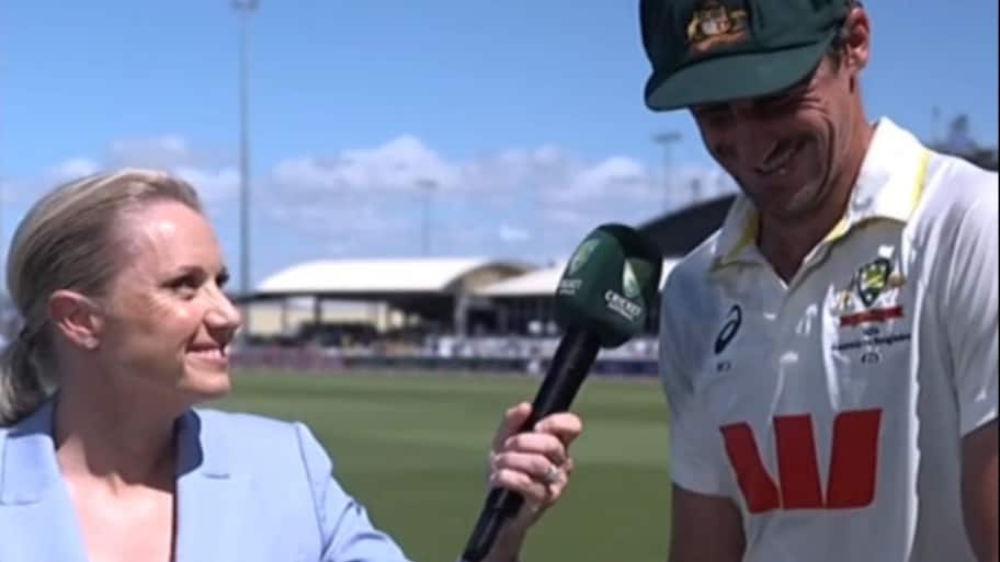Mitchell Starc’s wife Alyssa Healy interviews him after his stunning 6/12 spell against Bangladesh