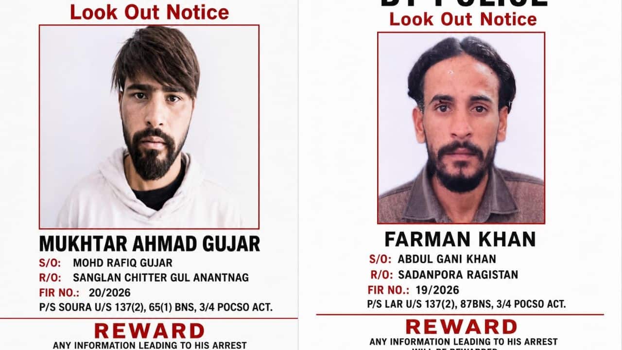 Two inmates scale wall to escape Srinagar Central Jail; Valley-wide manhunt underway