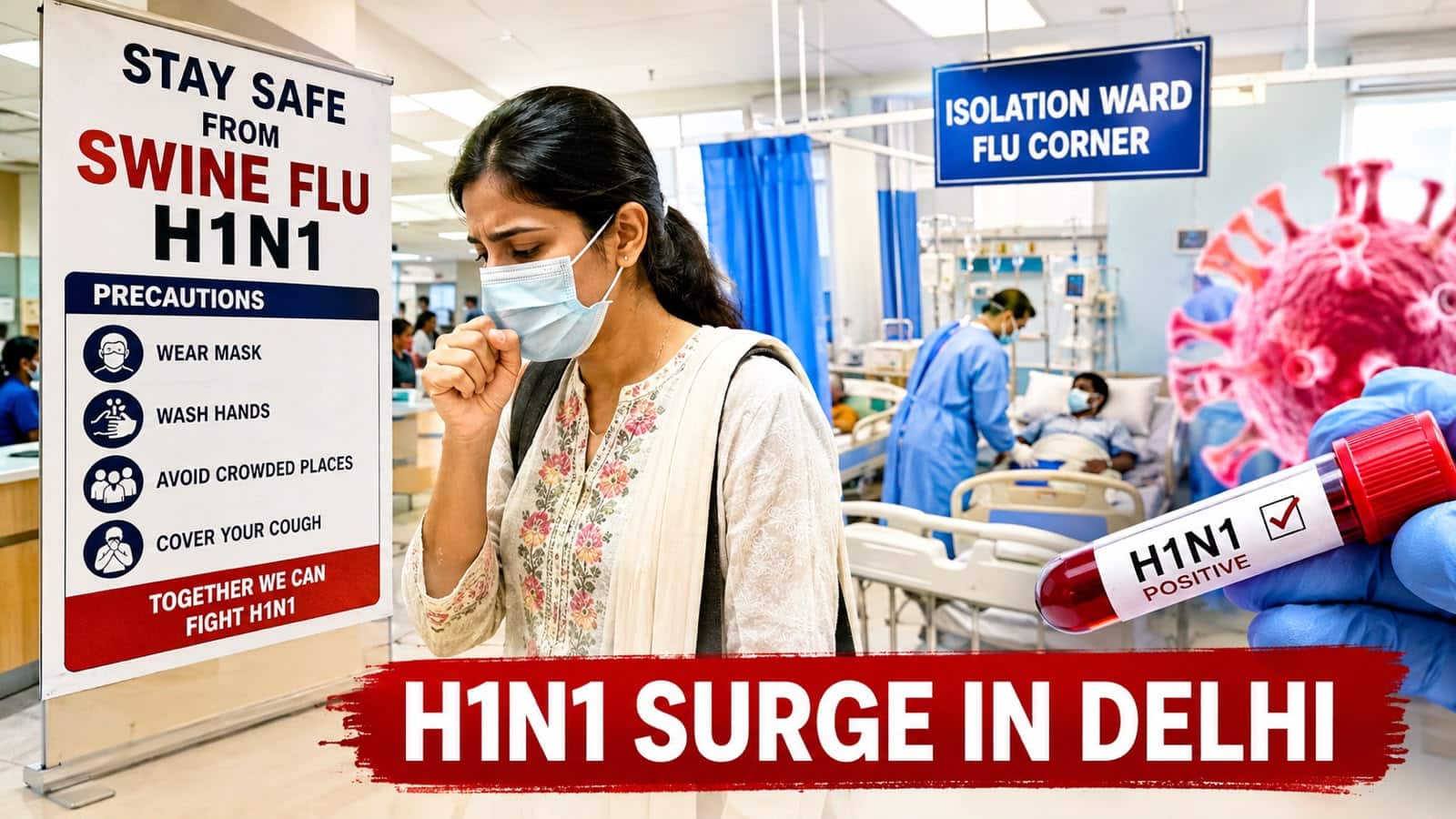 Spike in Delhi: H1N1 crosses 2,446 cases as health minister orders emergency hospital upgrades