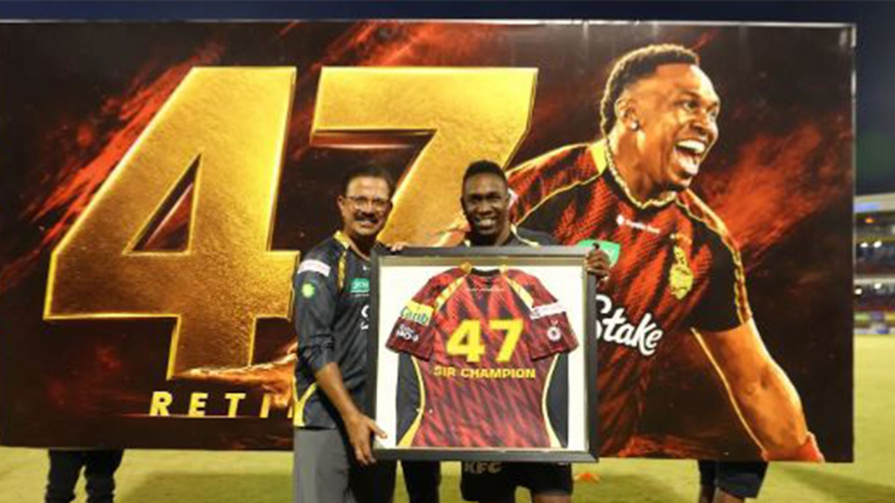 Dwayne Bravo makes CPL history as TKR retire his iconic No. 47 jersey Dwayne Bravo makes CPL history as TKR retire his iconic No. 47 jersey