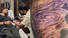 Virat Kohli gets new tattoo on left arm, ripple design grabs attention on social media